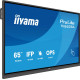 iiyama TN6505A-B1AG pantalla de señalización 163,8 cm (64.5'') 500 cd / m² 4K Ultra HD Pantalla táctil
